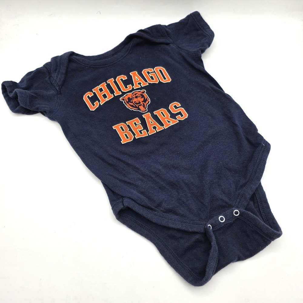NFL Chicago Bears Bodysuit Navy Blue Graphic Logo Infant 18M